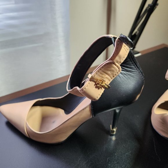 Black/tan leather shoes, hardly worn. Size 10M by Tory Birch - Picture 3 of 4